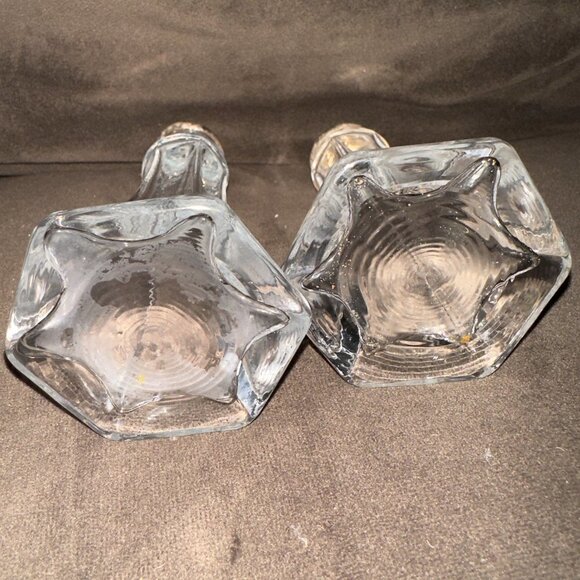 Vintage Salt Pepper Shaker Set FLAW DENTED CAP - Picture 4 of 14